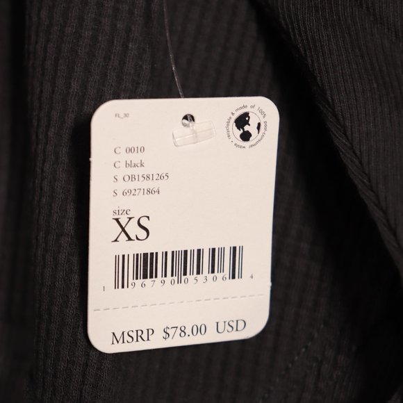 NWT Free People X ASOS Santa Clara Thermal in Black - Picture 7 of 15